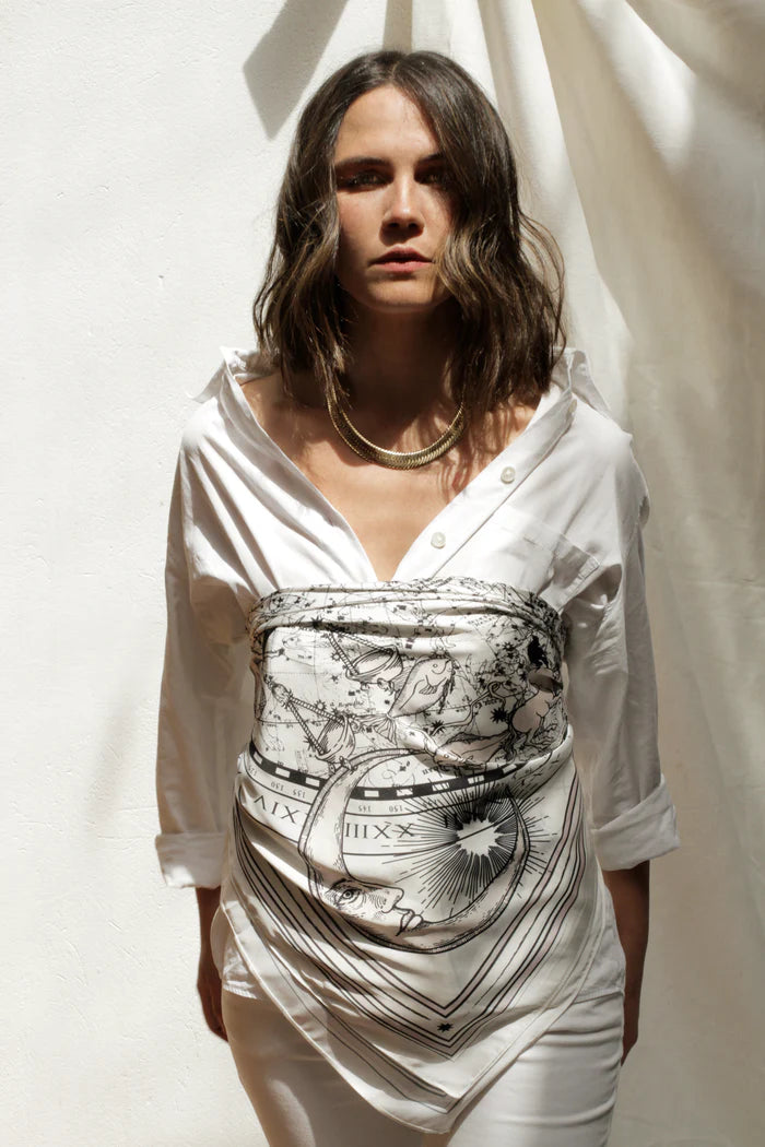 Zodiacus white scarf