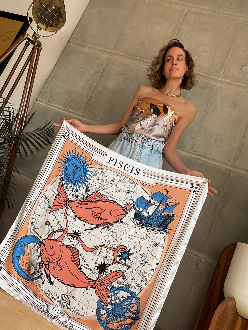 Zodiacus pisces scarf