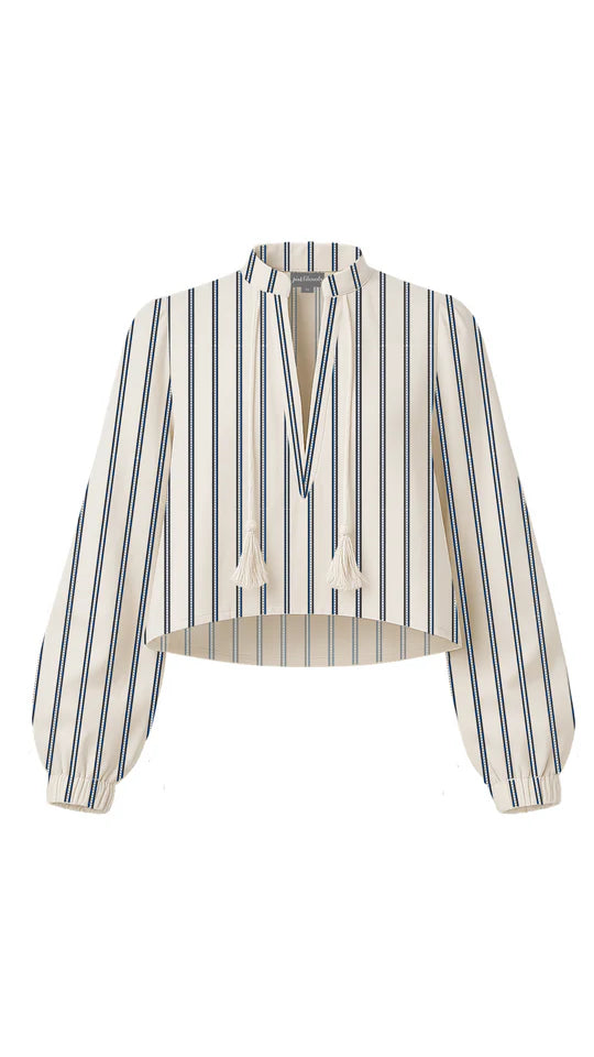Sarah top blue stripes