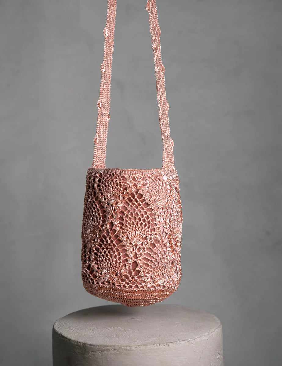 Gold beige pineapple backpack