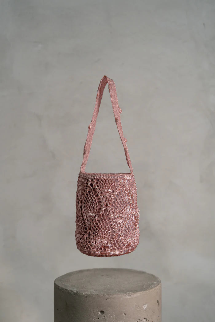 Pink velvet rose gold pineapple backpack