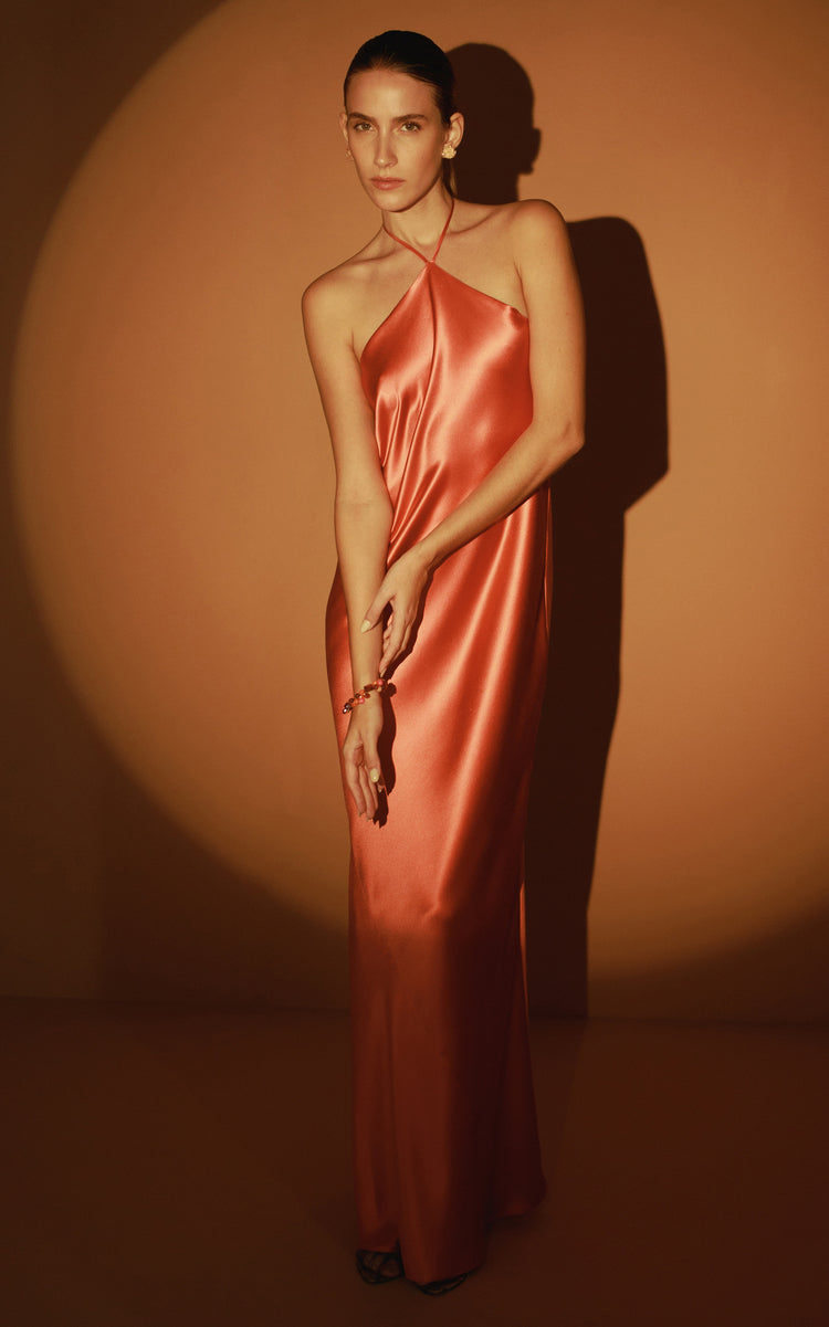 Gold slip dress