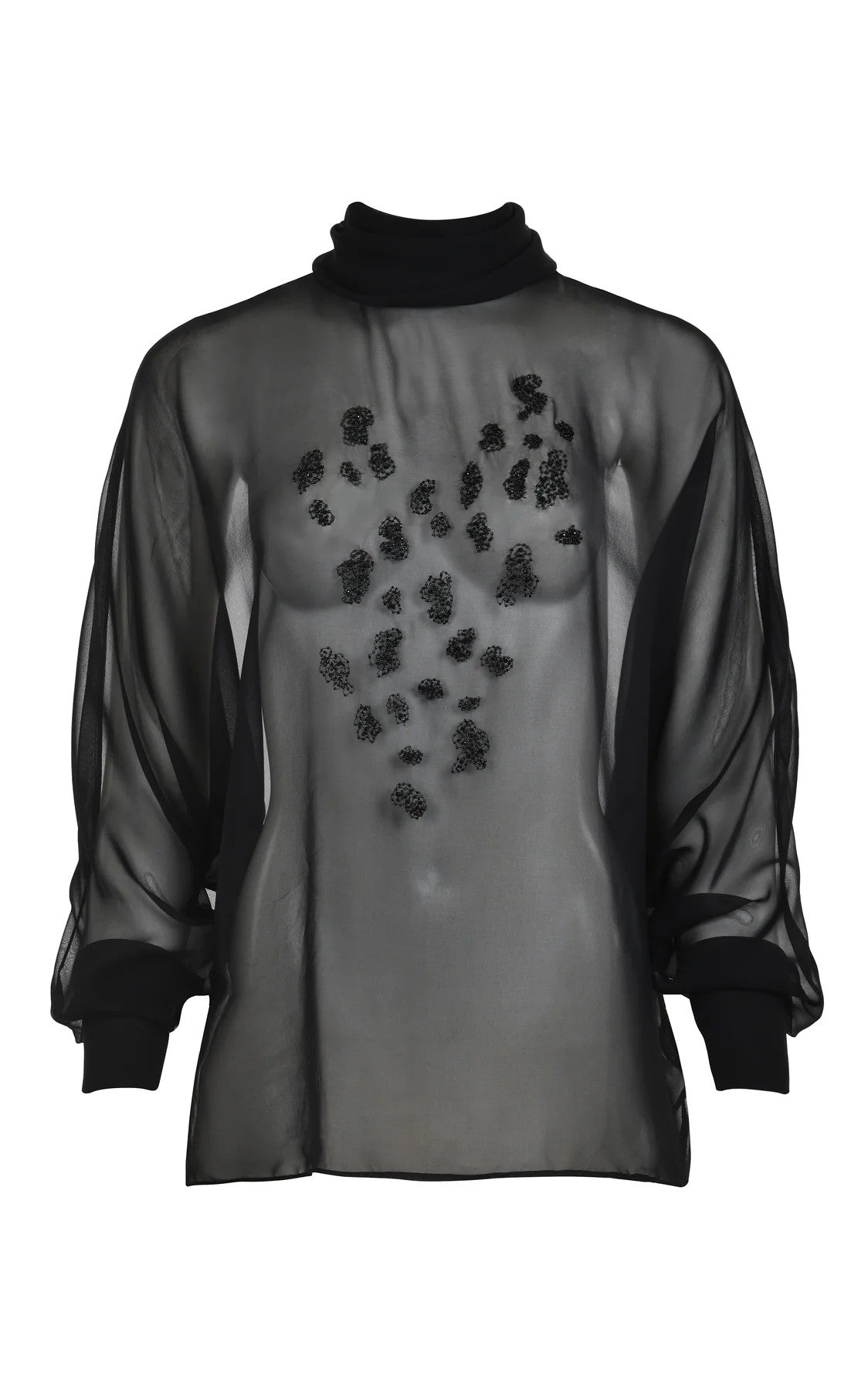 Dusk sheer embroidred blouse