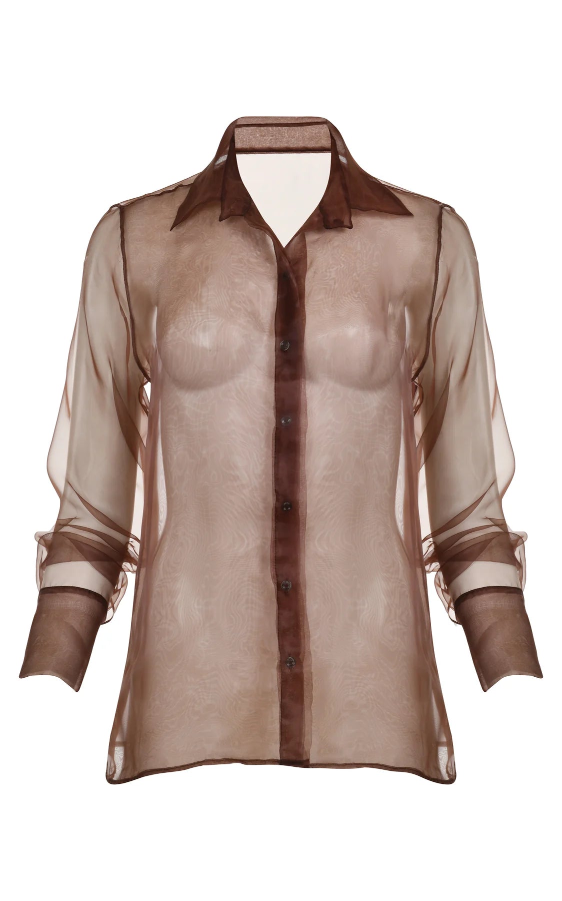 Smoke sheer blouse