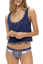 Crop top with snails