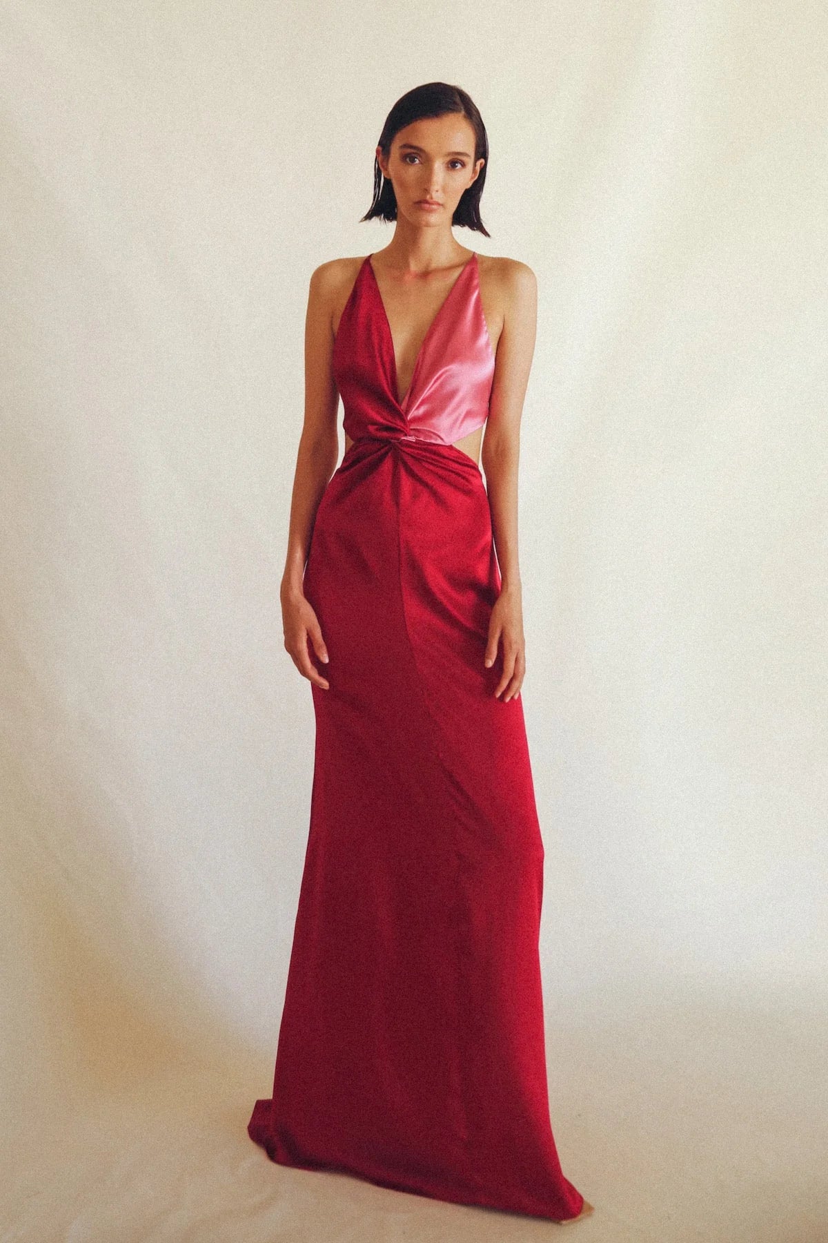 Two-tone straple dress