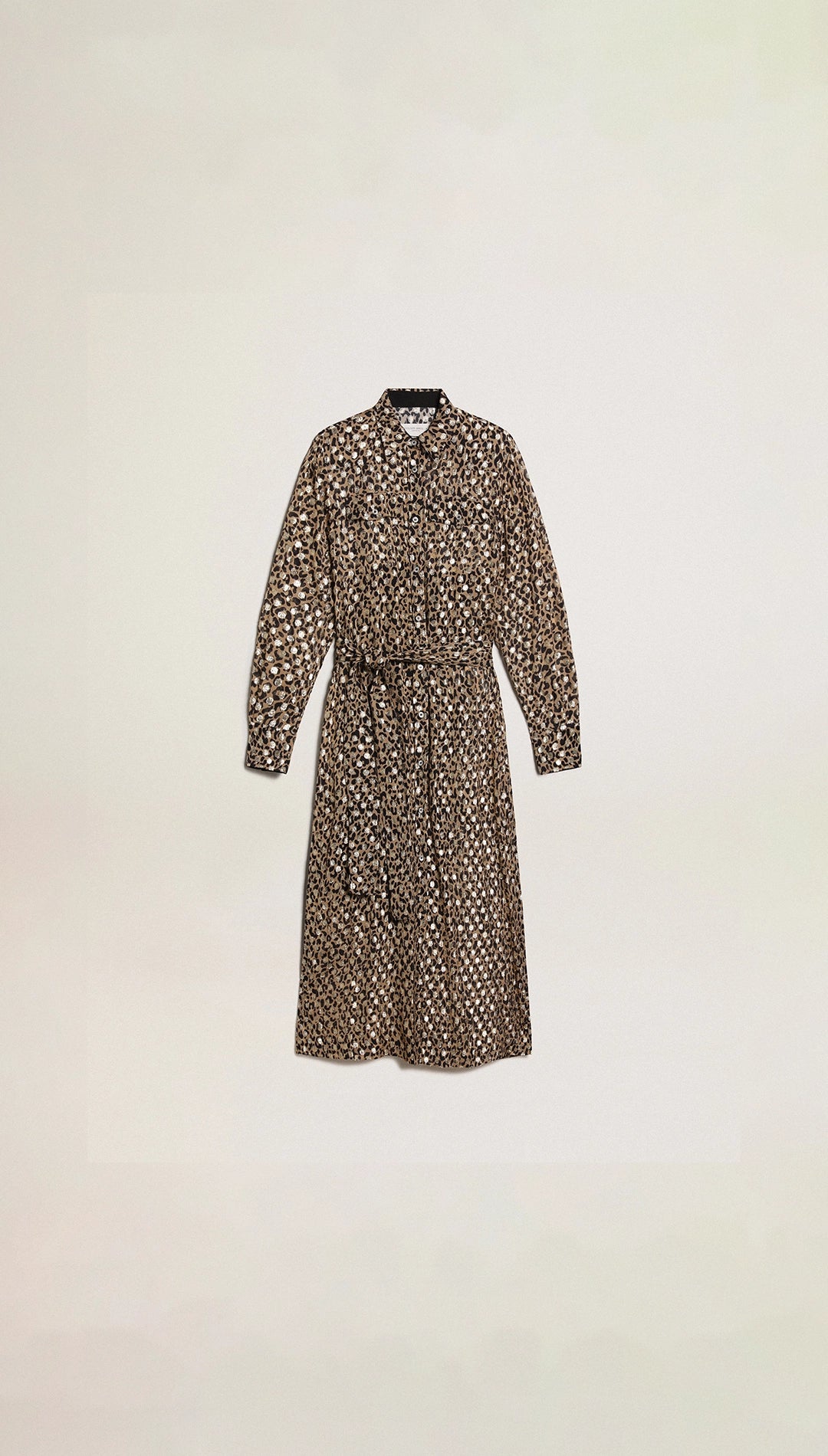 Vestido Golden Goose Mujer Chemisier Leopard Print