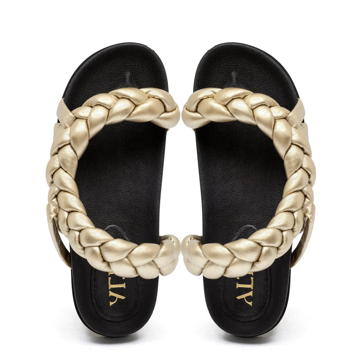 Corinna gold sandals