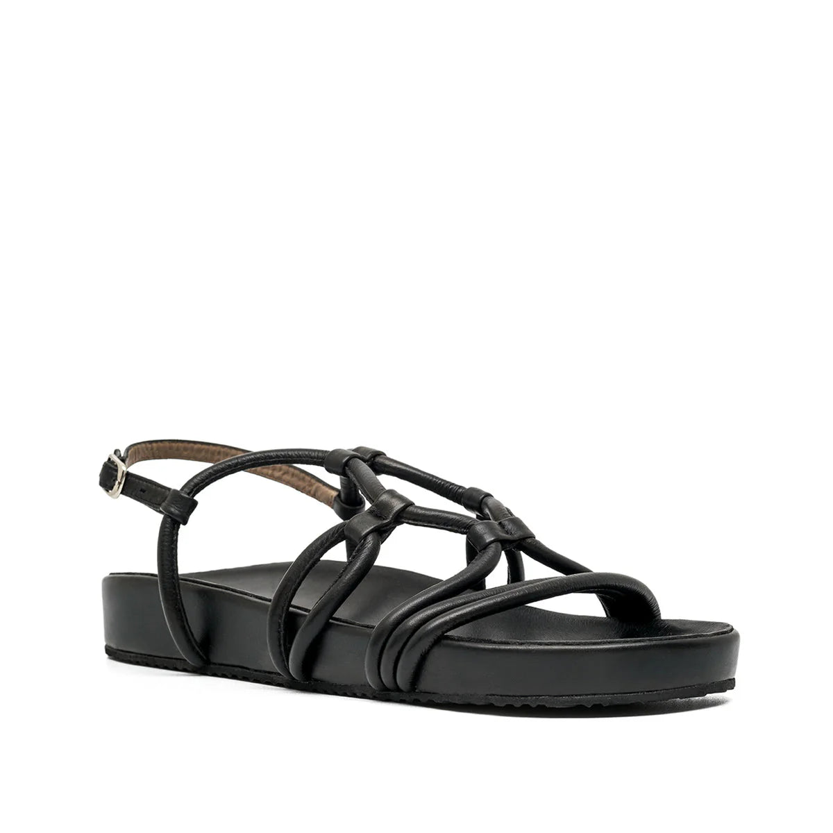 Flora black sandals