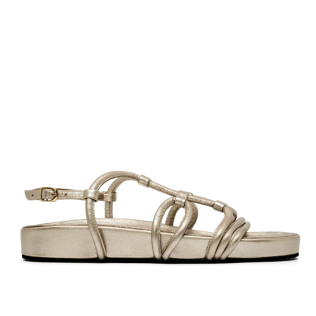 Flora gold sandals