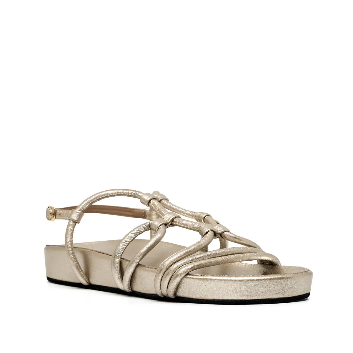 Flora gold sandals