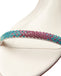 Cargar imagen en el visor de la galería, Sandalia Tacon Beige Tiras Cristales Multicolor
