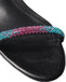 Cargar imagen en el visor de la galería, Sandalia Tacon Negro Tiras Cristales Multicolor
