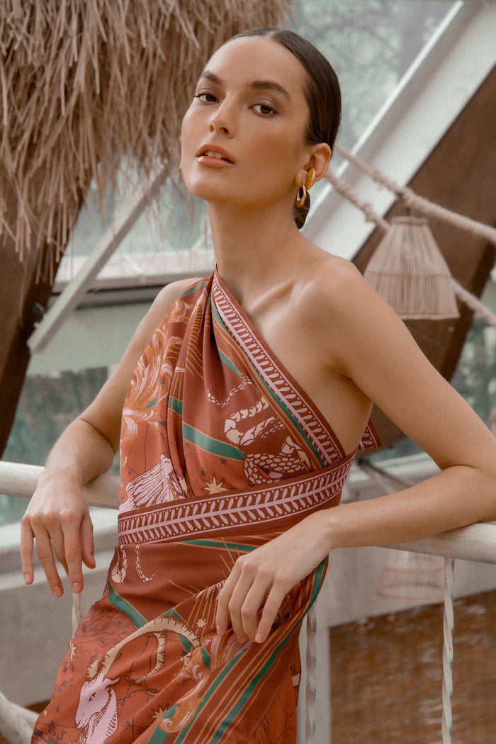 Falda Vestido Sari Zodiacus Tierra