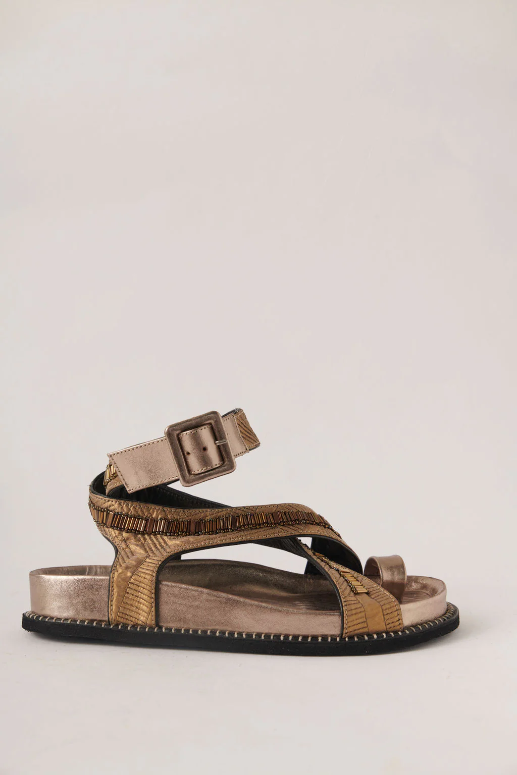 Victoriana gold sandal
