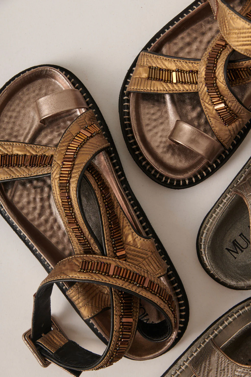 Victoriana gold sandal