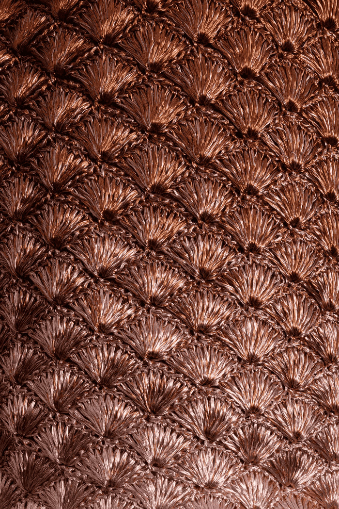 Seashell copper gray silk backpack