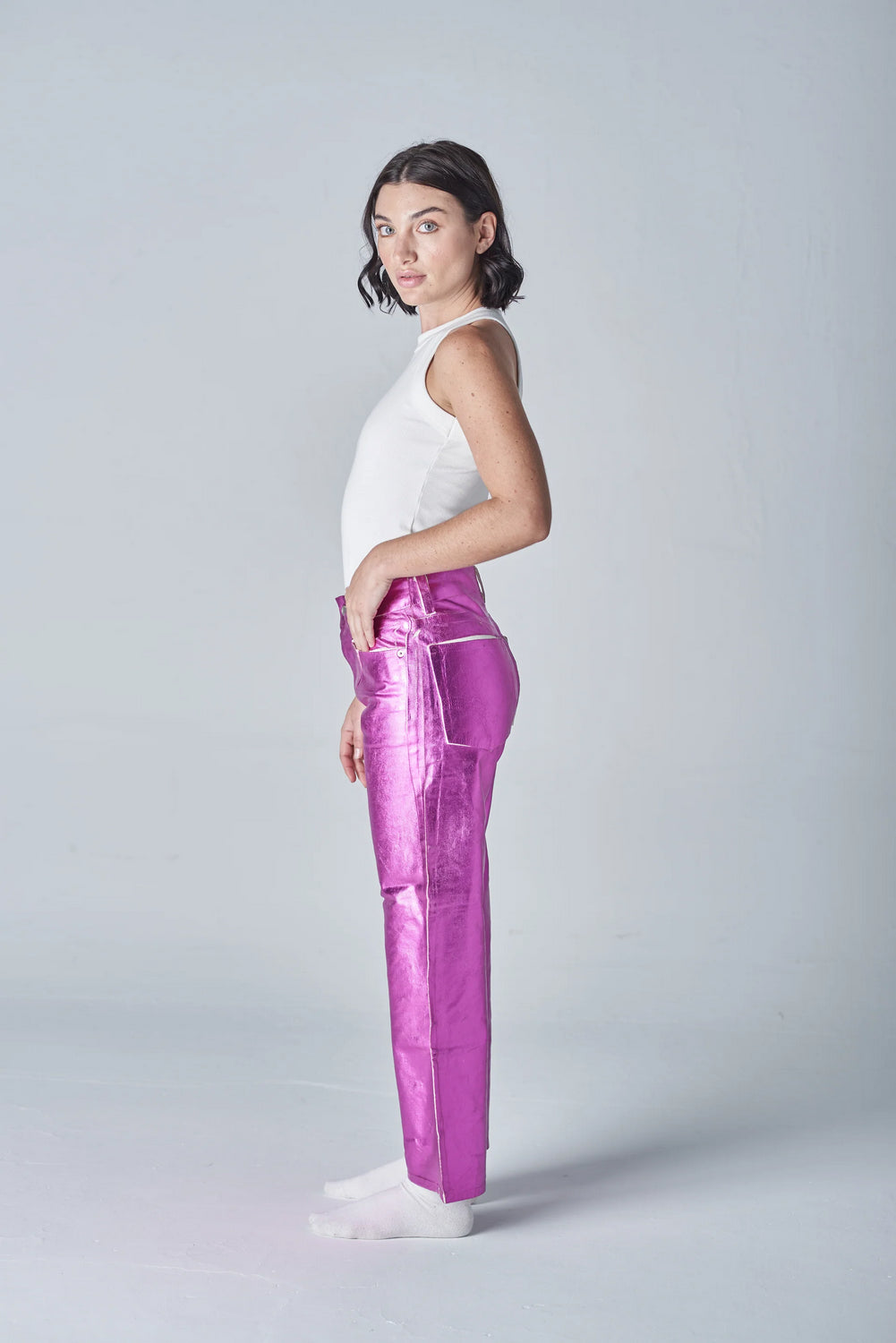 Shiny wide jean 009