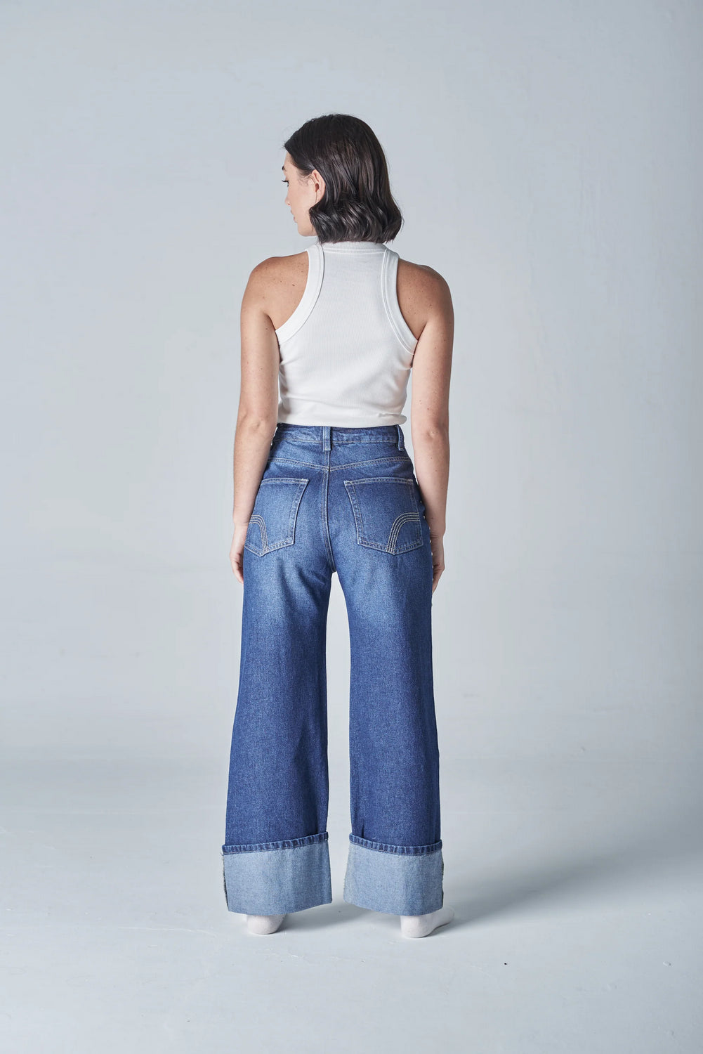 Stud flare jean 039