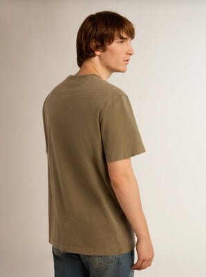 Camiseta Golden M's Regular Distressed Cotton