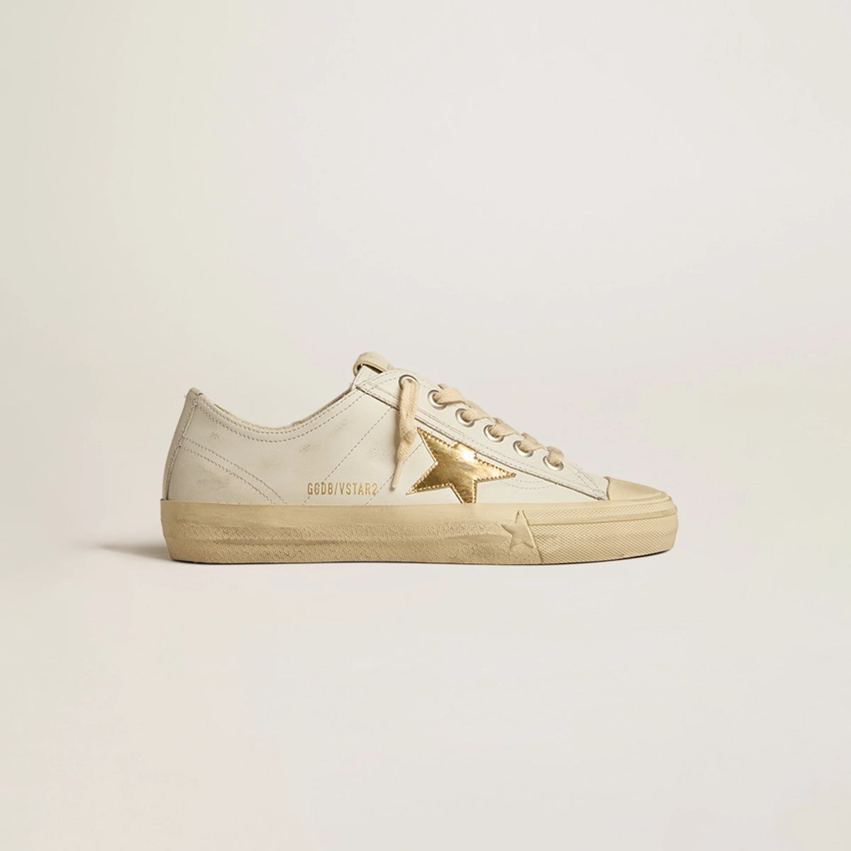 Tenis Golden Goose V-Star 2 Leather Upper Laminated Mujer