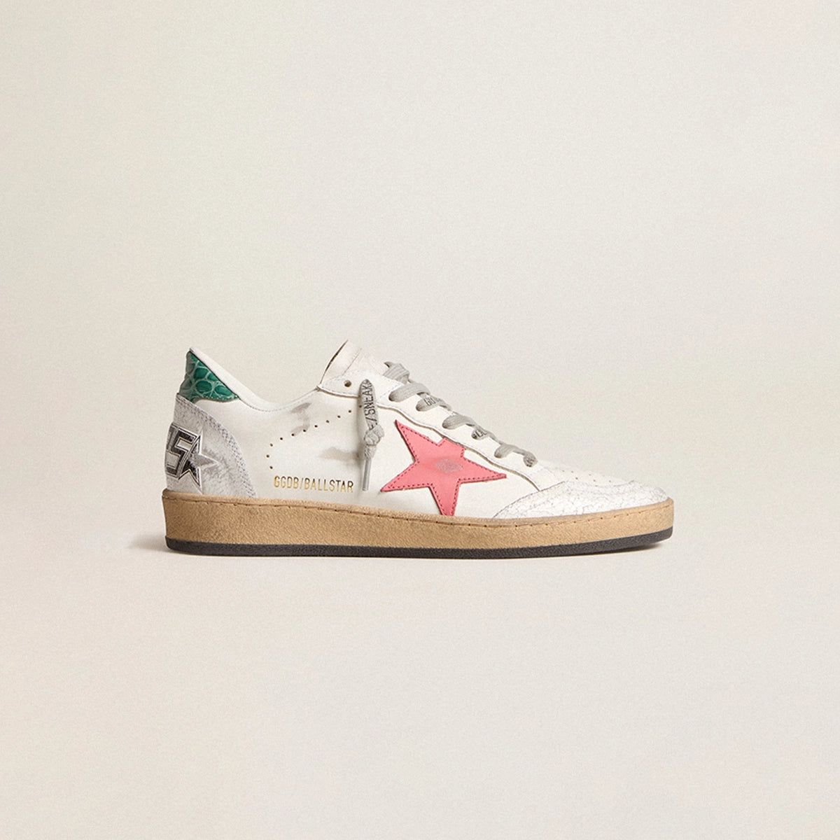 Tenis Golden Goose Ballstar Leath Star Crack Spr Coco Printed Mujer