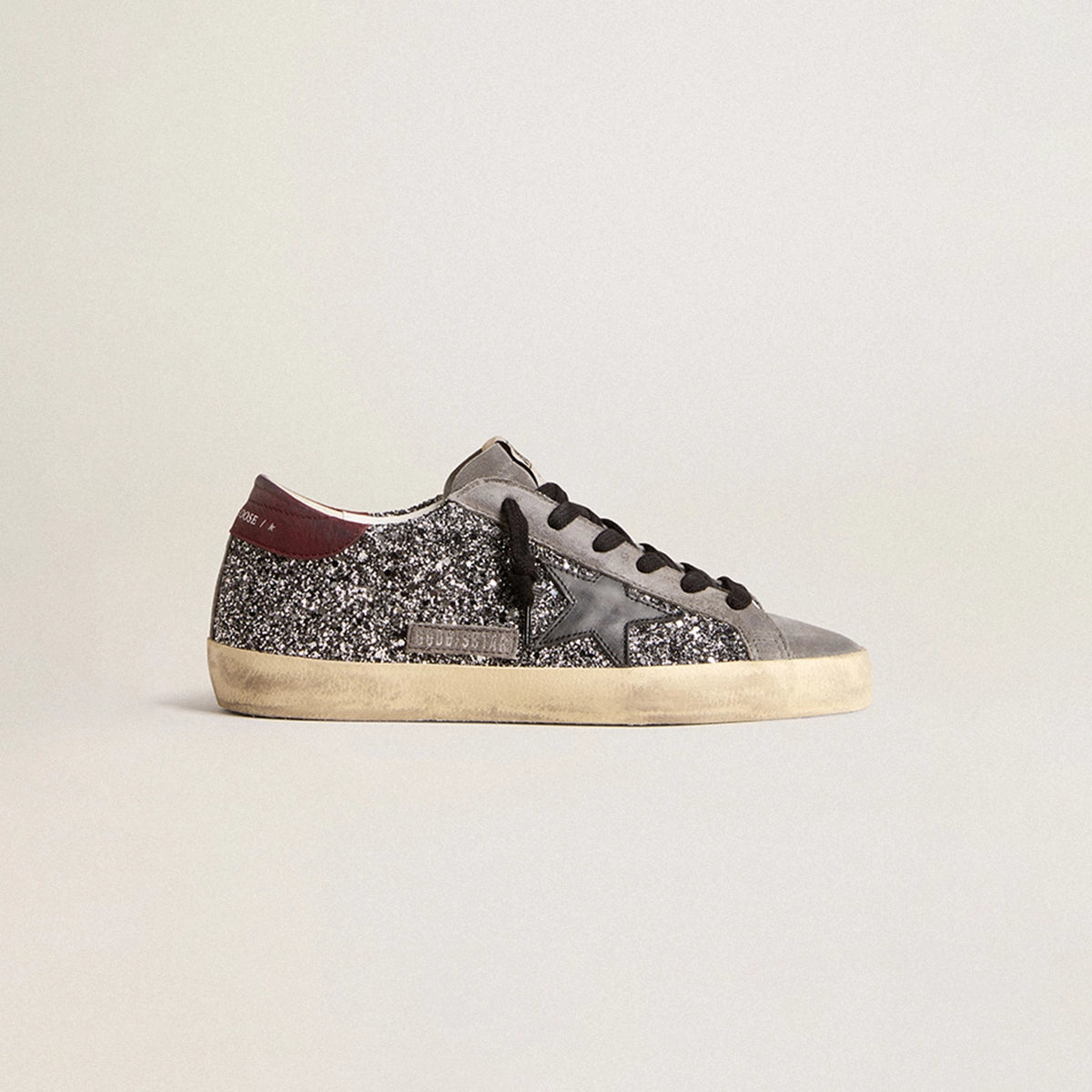 Tenis Golden Goose Super Star Glitter Suede Leather Star Mujer