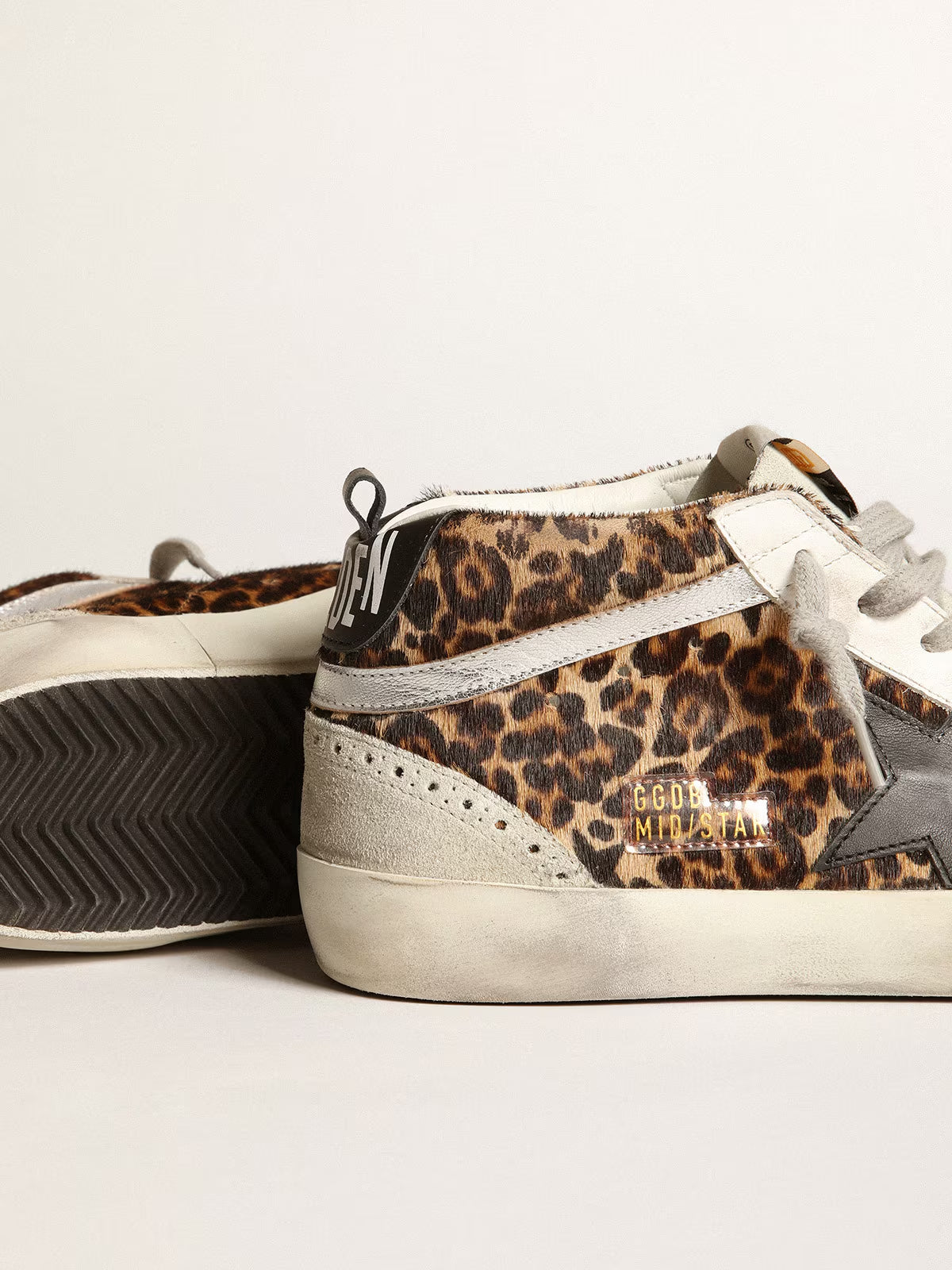 Tenis Golden Goose Mid Star Leopard Mujer