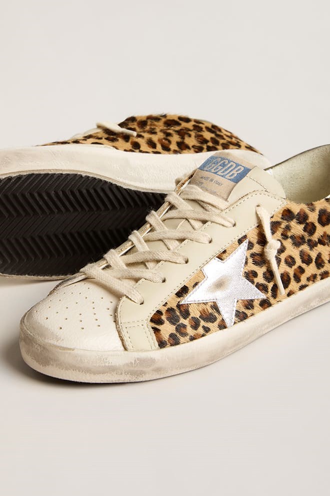 Tenis Golden Goose Super Star Classic With List Horsy Upper Fabric Mujer