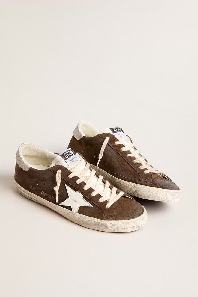 Tenis Golden Goose Super-Star List Suede Upper Leather Star Hombre