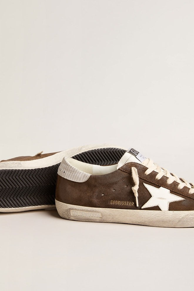 Tenis Golden Goose Super-Star List Suede Upper Leather Star Hombre