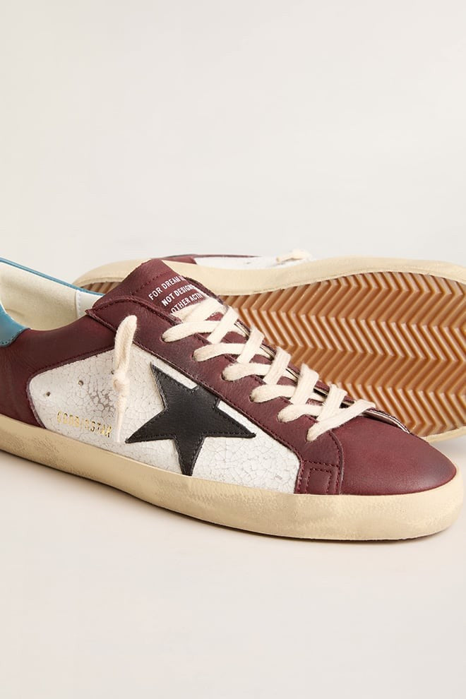 Tenis Golden Goose Super Star Crack And Leather Upper Leather Star Hombre