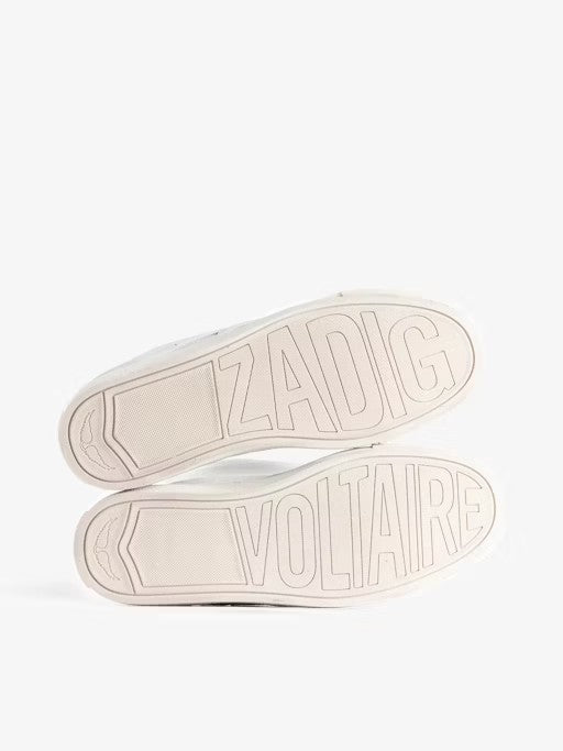 Tenis Zadig La Flash Metal Embossed Iguana Mujer