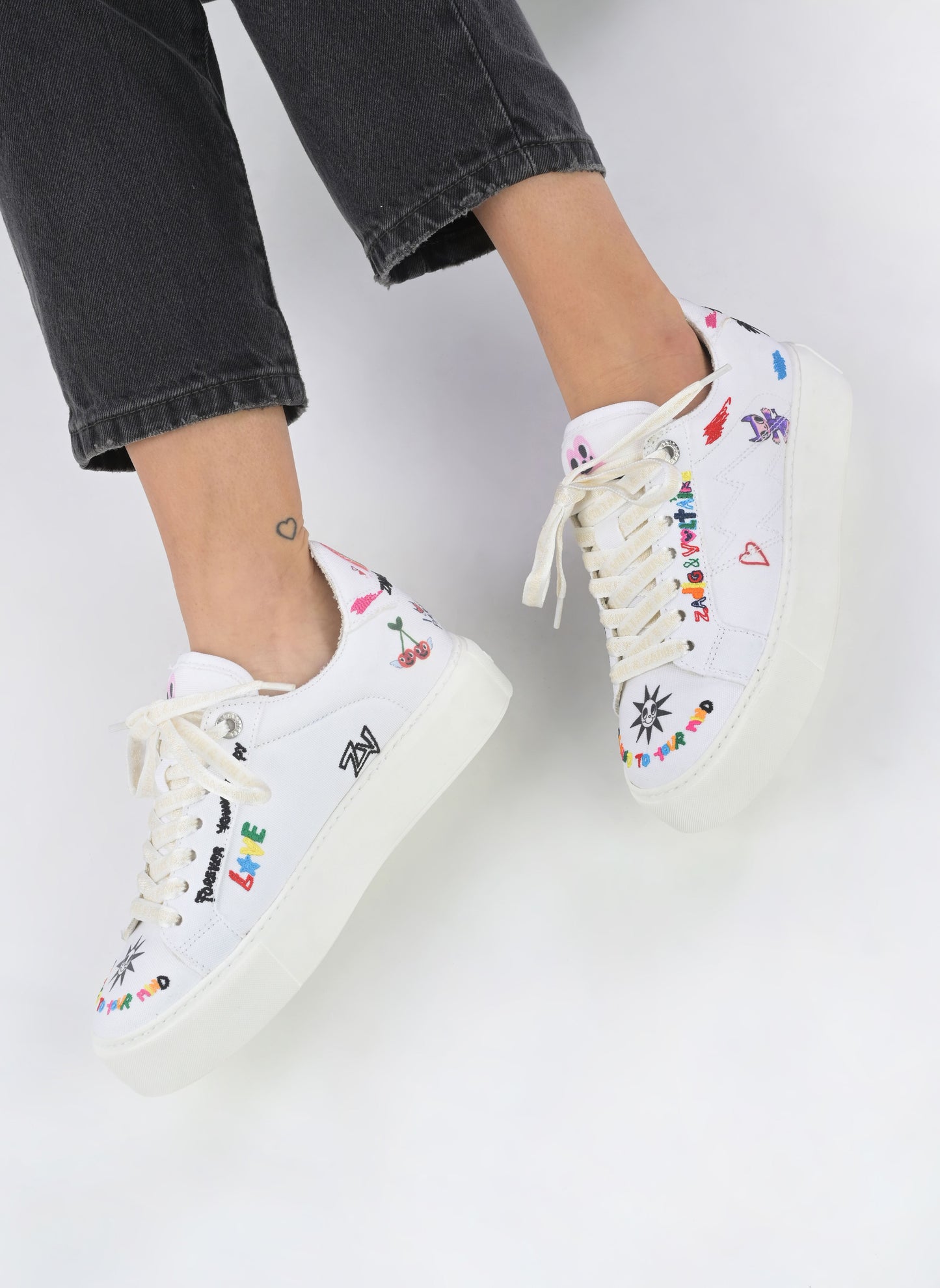 Tenis Zadig La Flash Chunky Canvas Mujer