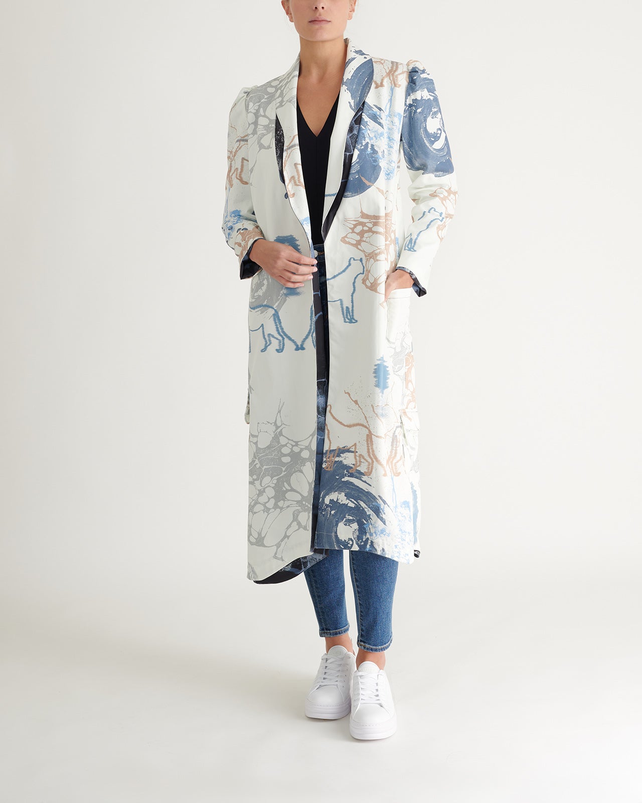 Reversible rock trench coat