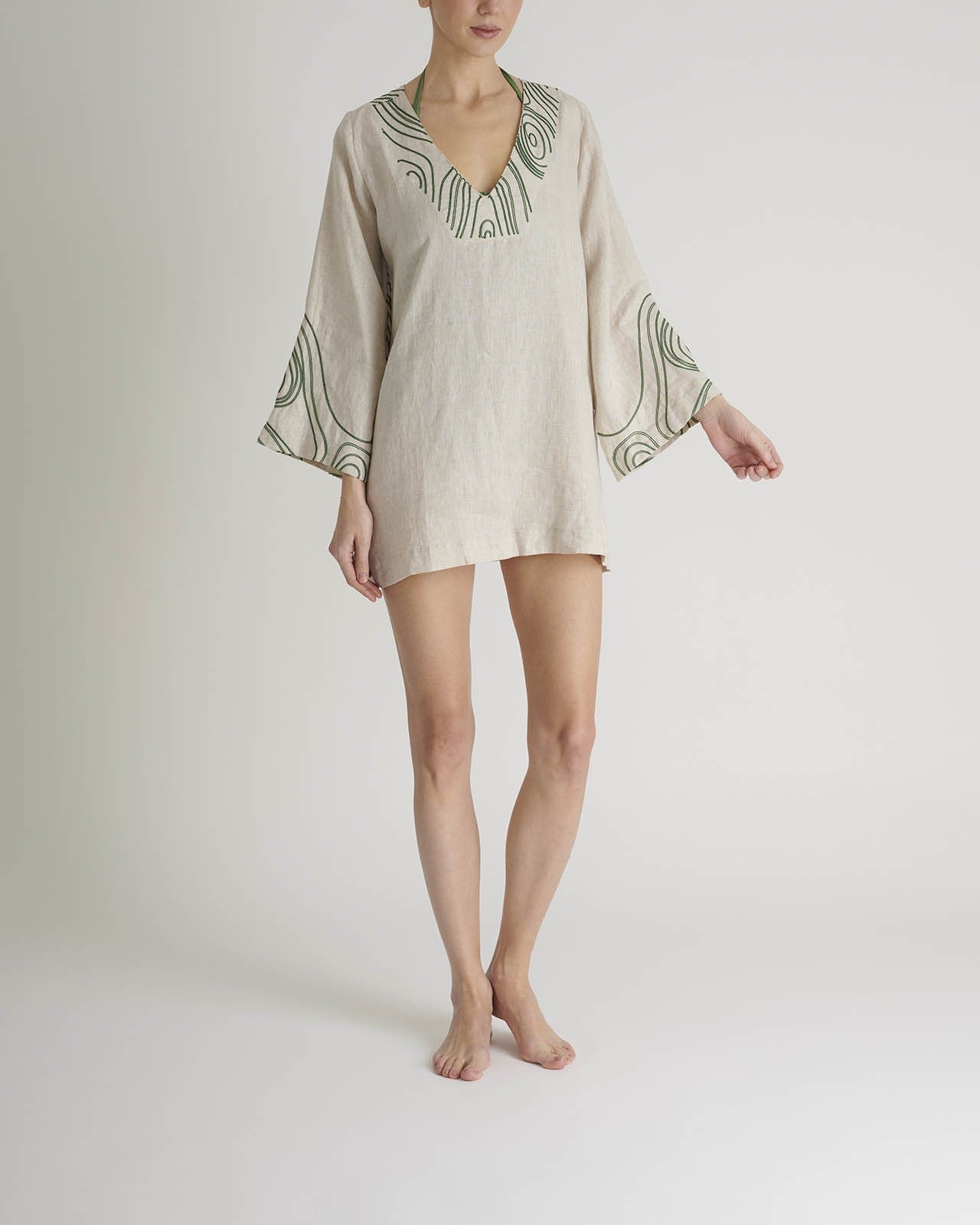 Embroidered labyrinth tunic