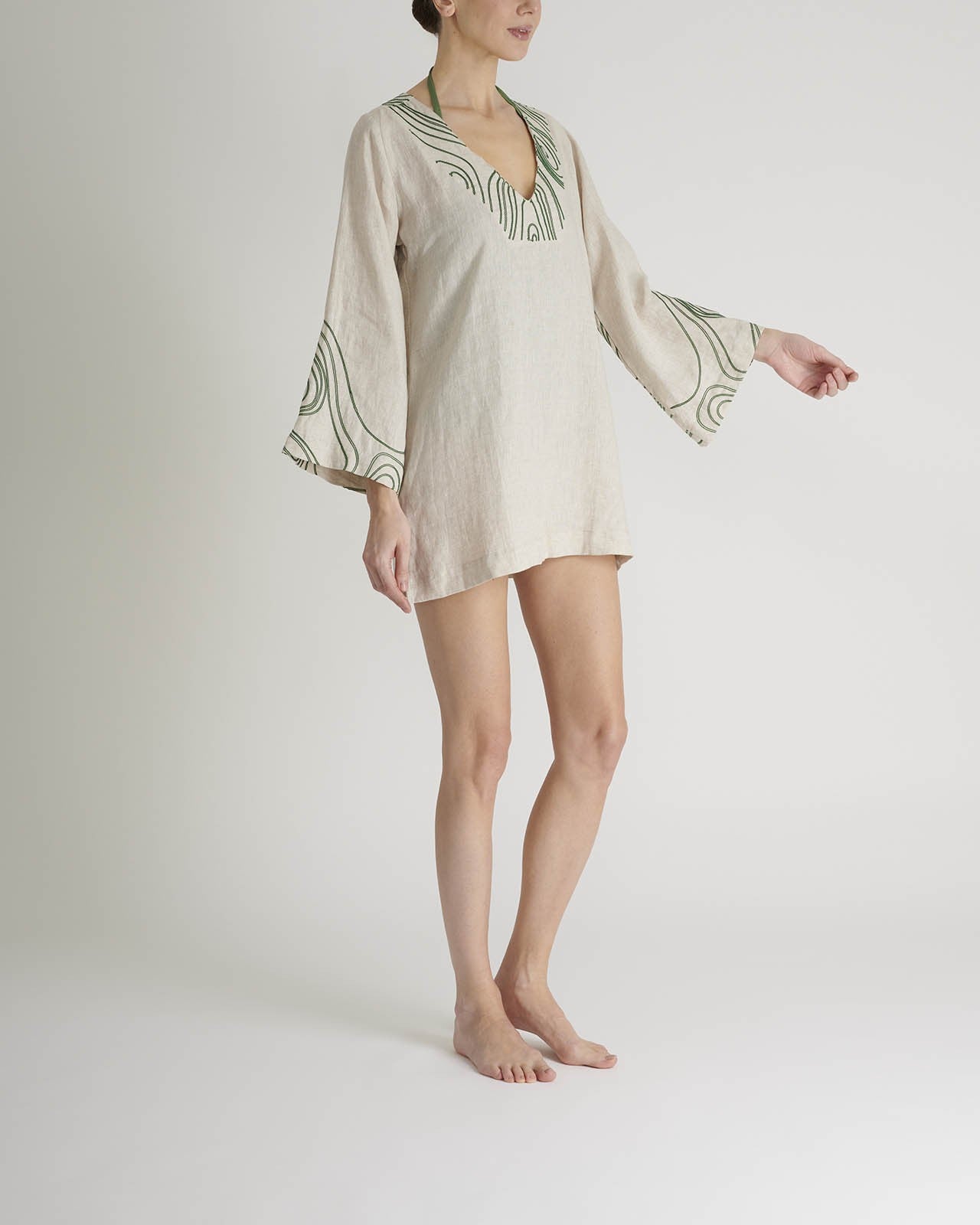 Embroidered labyrinth tunic