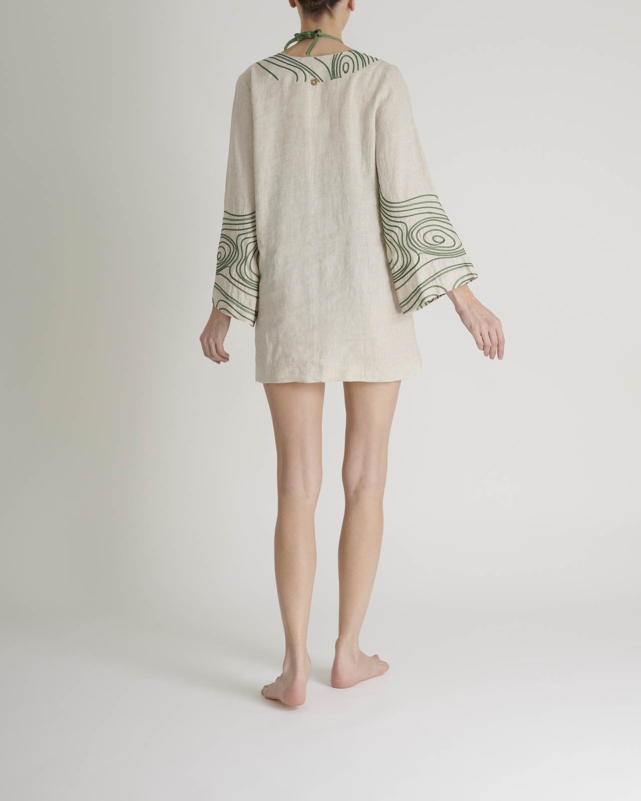 Embroidered labyrinth tunic