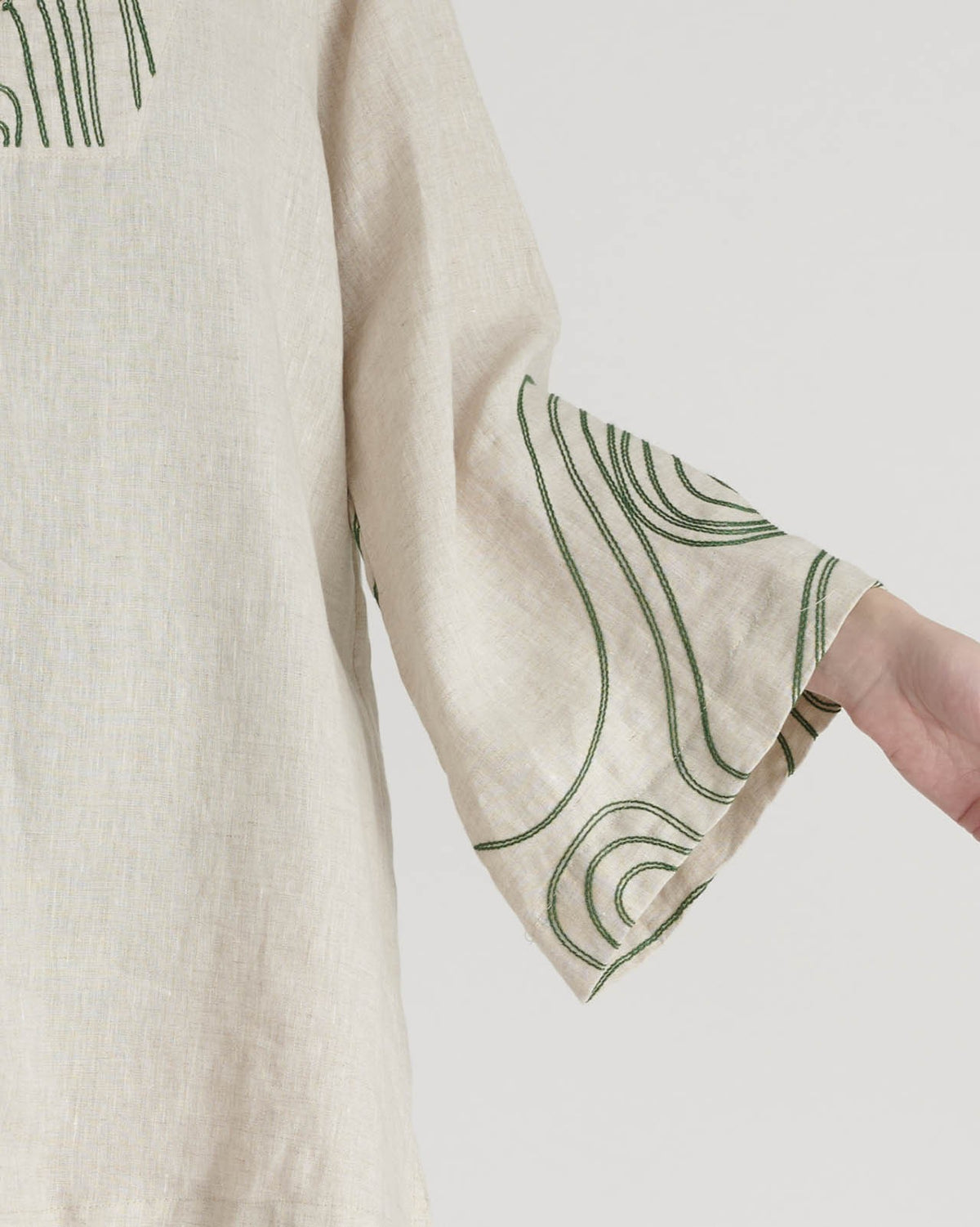 Embroidered labyrinth tunic