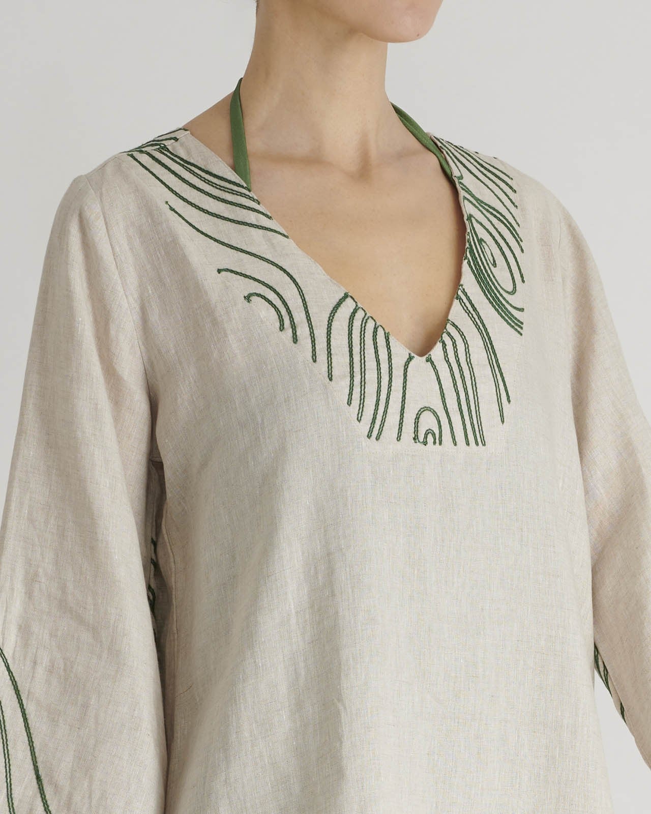 Embroidered labyrinth tunic