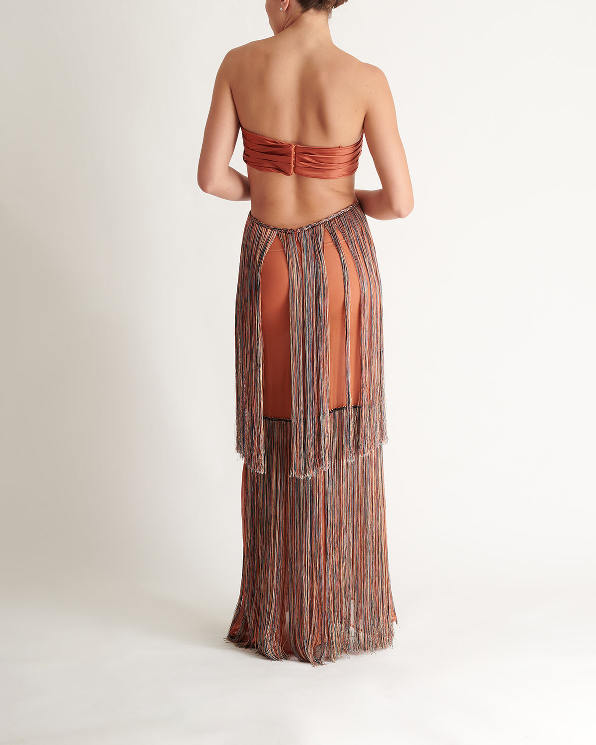 Multicolor fringe dress
