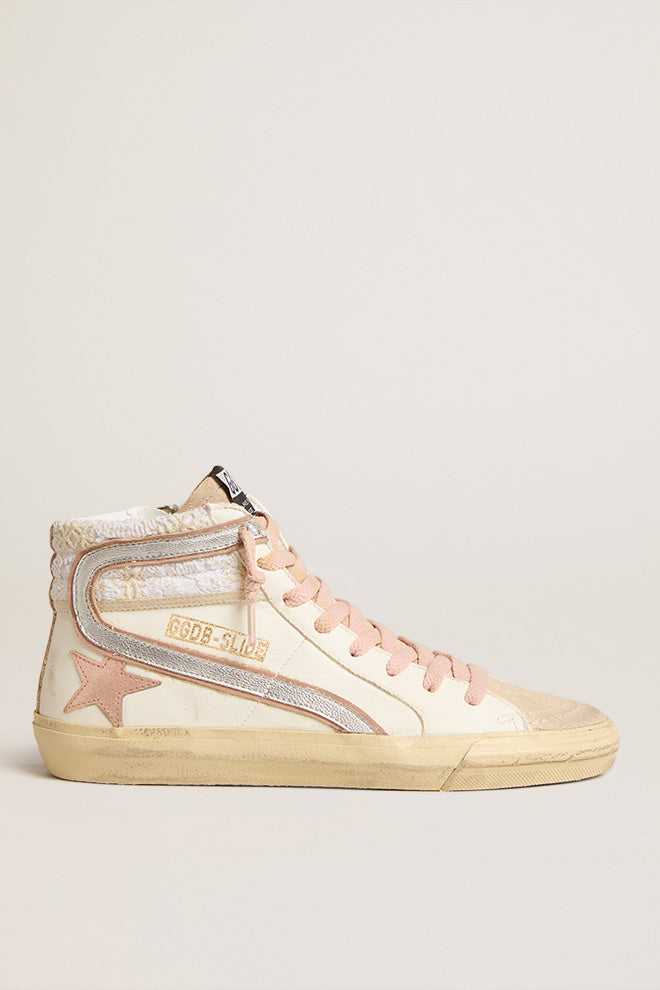 Tenis Golden Goose Slide Nappa And Macrame' Mujer