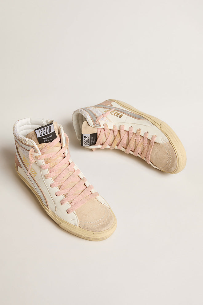 Tenis Golden Goose Slide Nappa And Macrame' Mujer