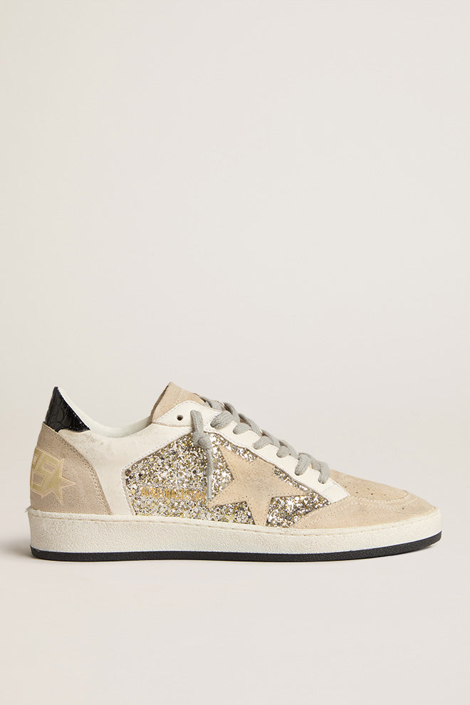 Tenis Golden Goose  Ball Star Glitter And Leather Mujer