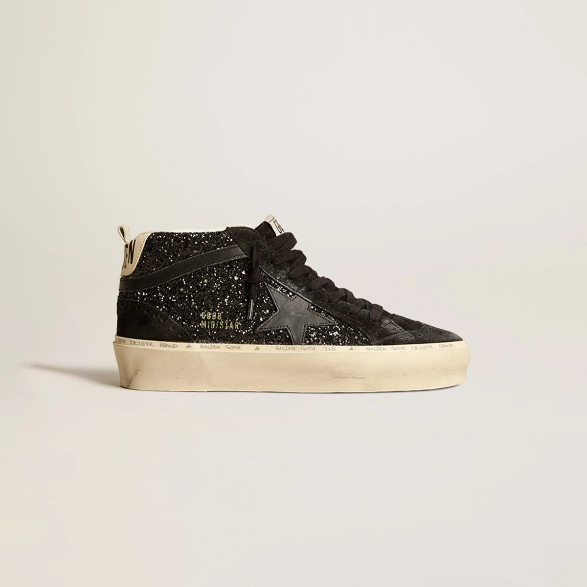 Tenis Golden Goose  Hi Mid Star Glitter Upper Mujer