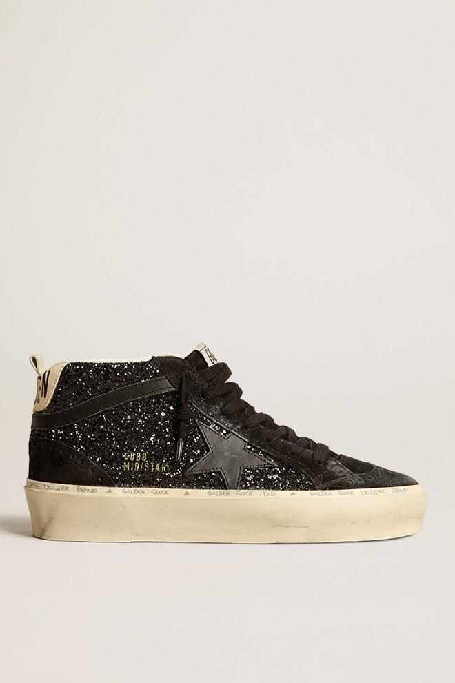 Tenis Golden Goose  Hi Mid Star Glitter Upper Mujer