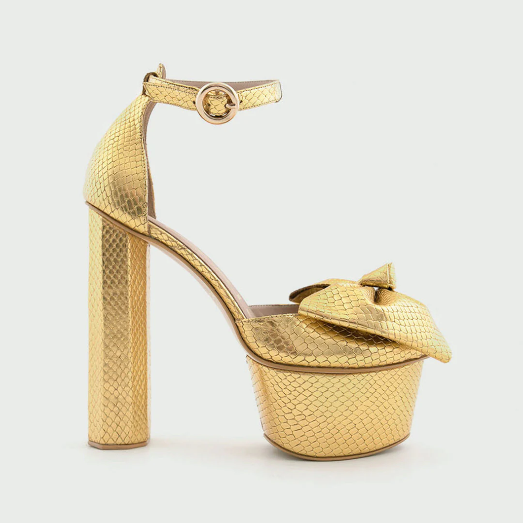Zapatos Plataforma Cayetana Gold