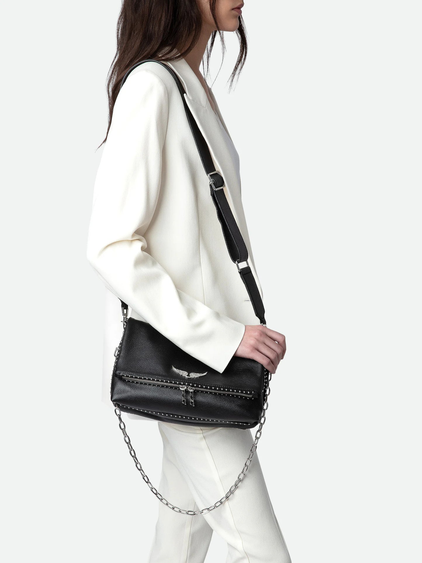 Bolso Rocky Grained Leather + Studs