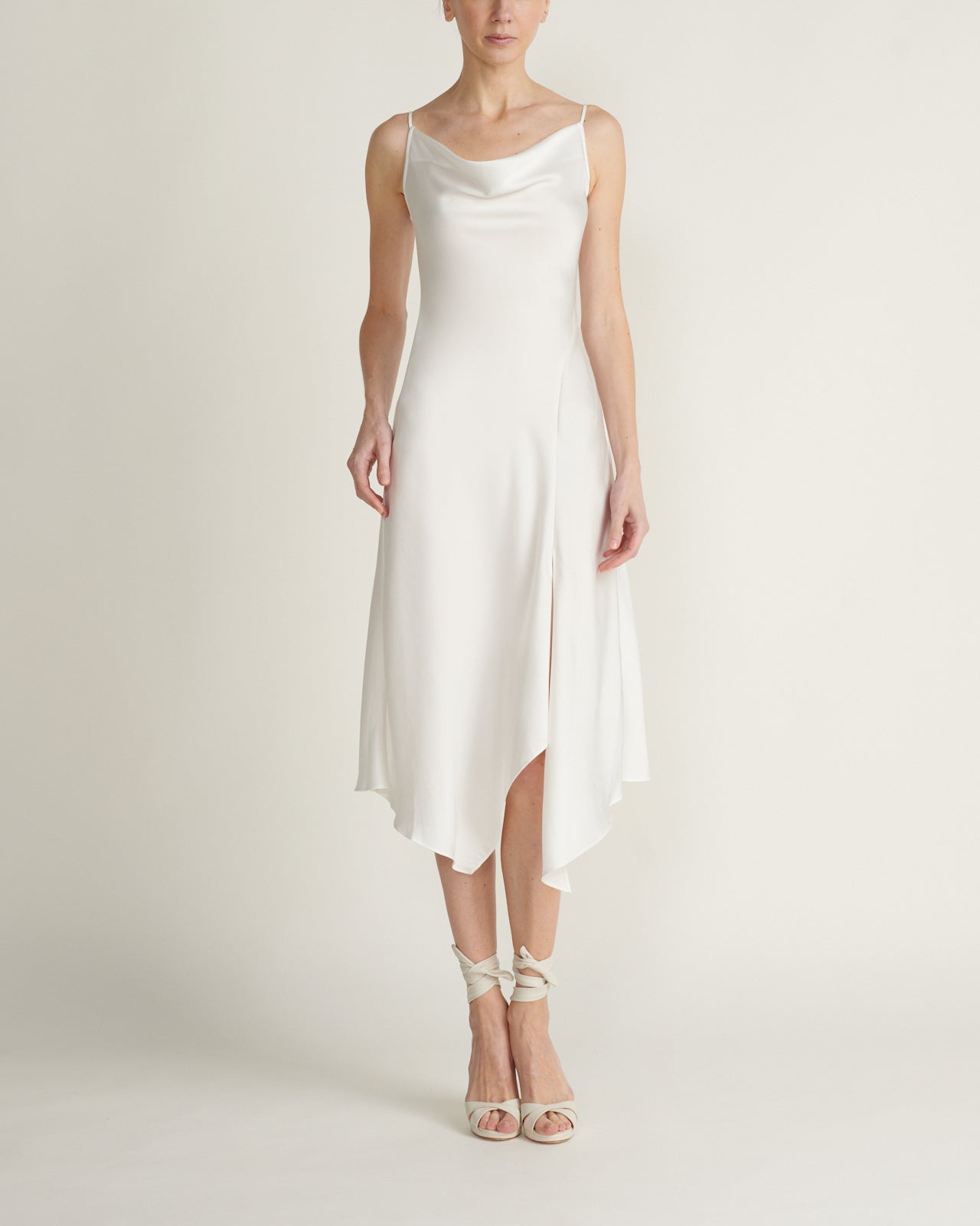 Vestido Midi Slip Blanco