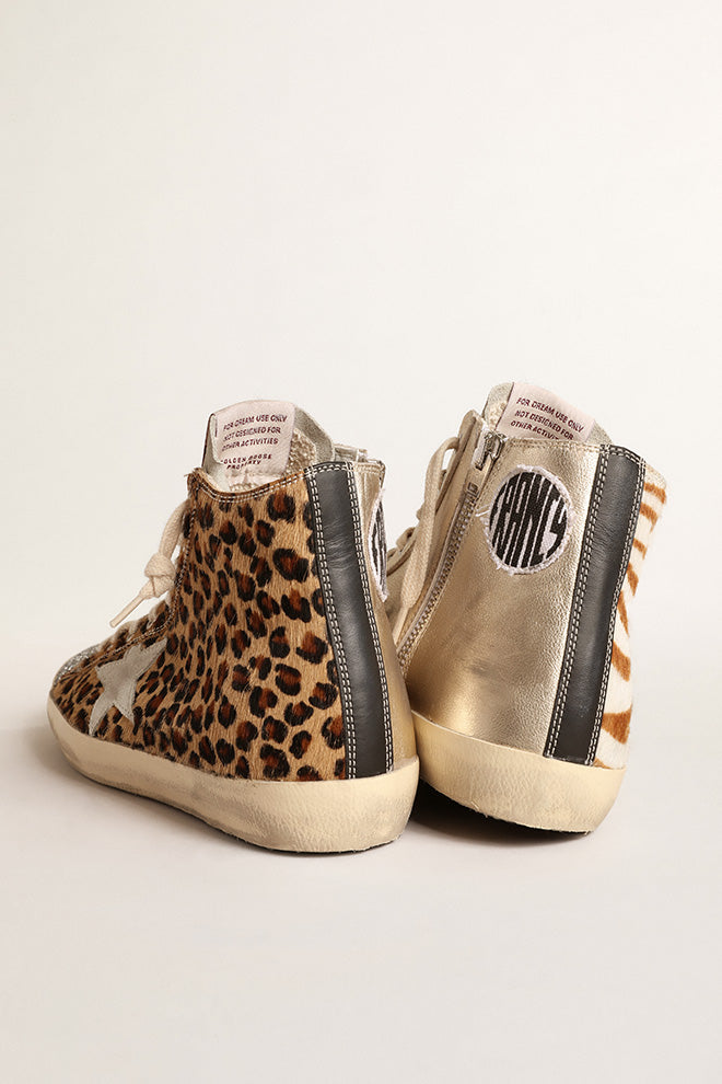 Tenis Deportivos Francy Zebra And Leopard Horsy Upper